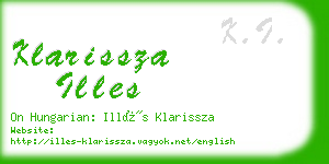 klarissza illes business card